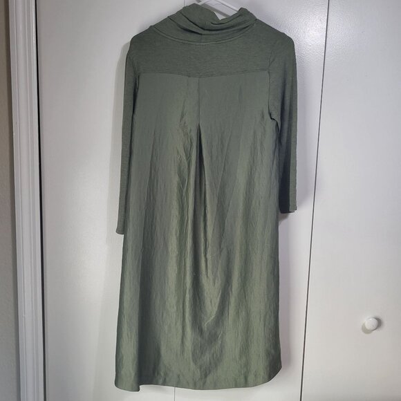 saturday sunday by Anthropologie Small Womens Dress Green Cowl Neck 3/4 Sleeve - Picture 2 of 10